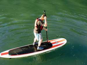 John on Paddle Board, Scenery Cove Alaska American Safari cruise