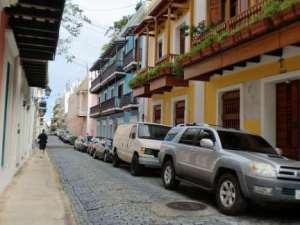 puerto rico town colorful houses of old San Juan