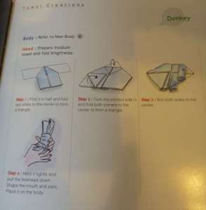 donkey head instructions towel animal folding