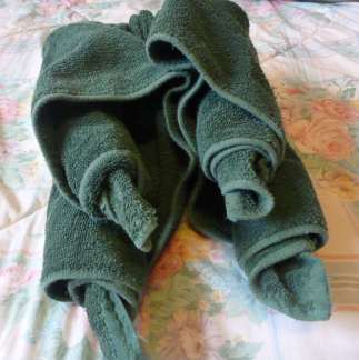 making body A 4 towel animal folding