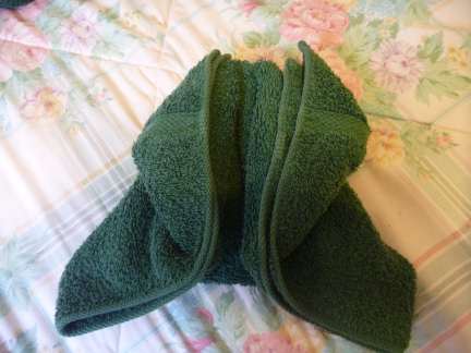 making rabbit head 4 towel animal folding