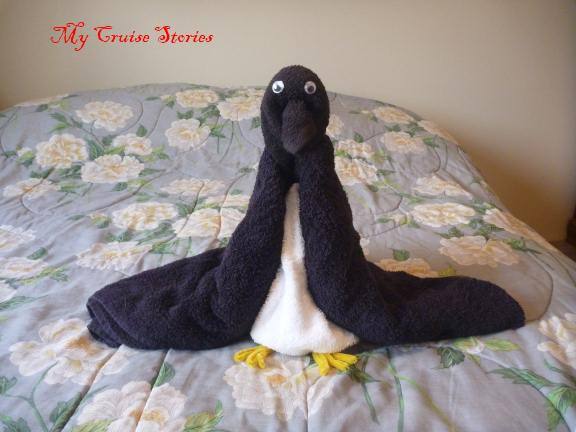 how to fold a towel penguin