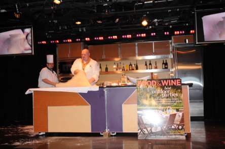 stretching the strudel dough