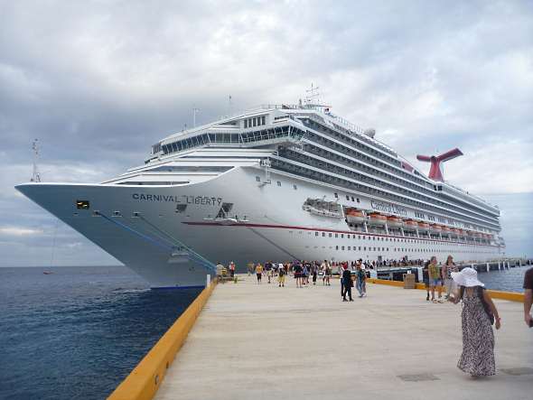 Liberty docked in Cozumel