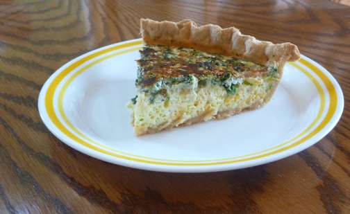 Quiche in gluten free pie crust