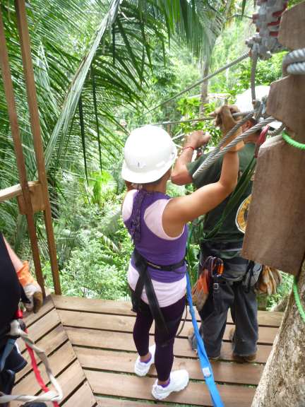 zipline in Belize