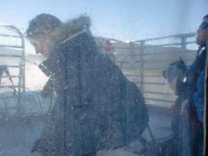 Abby on jet boat 2 jet boat on Stikine River