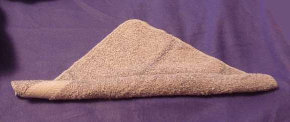 rolling washcloth folding washcloth into animal