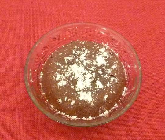 garnished chocolate melting cake