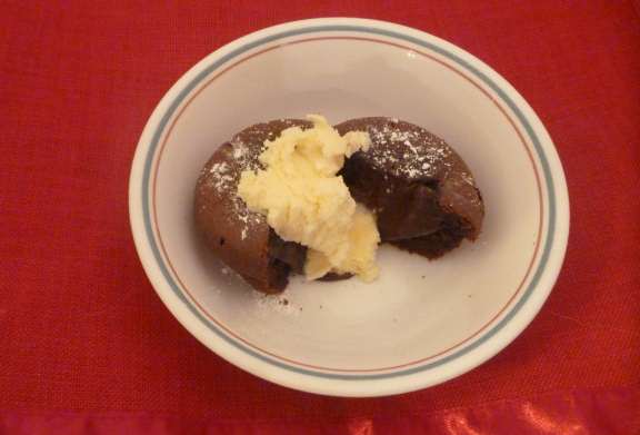 gluten free version of Carnival Cruise's Chocolate Melting Cake