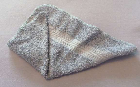 fold washcloth into animal head