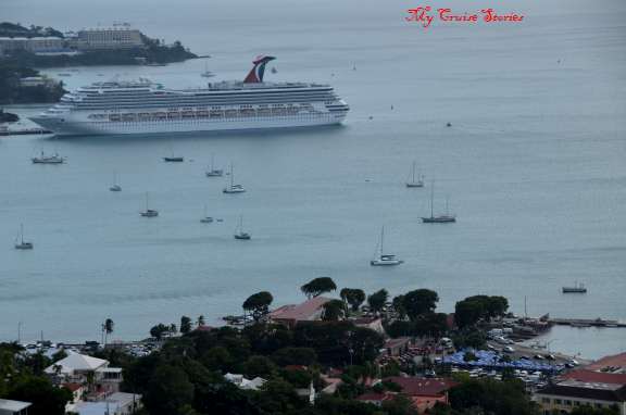 ST Bus ship view cruise ship port St Thomas