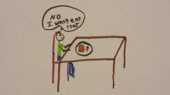 cartoon breakfast picky eater