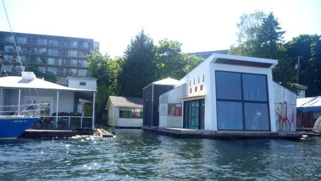 first house Portage Bay floating homes