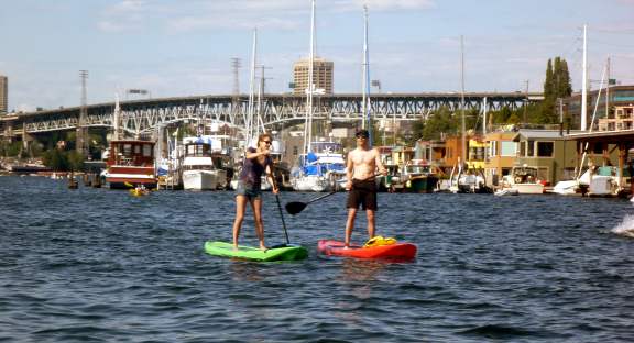 P1040562 paddle boards, houseboats, and a bridge