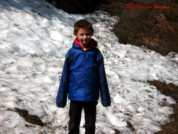 snow on the trail in June