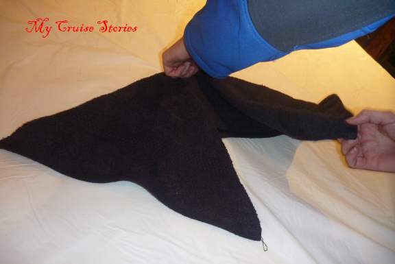 Dog head4 towel origami