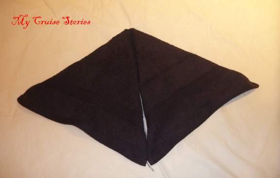 folding a towel dog head