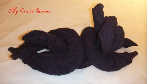 Dog put together putting together the parts of the towel dog