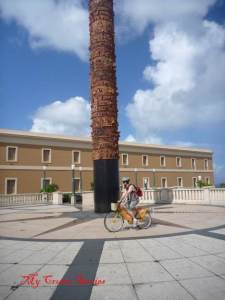 San Juan P1030351 John rides a rent the bicycle bike in San Juan