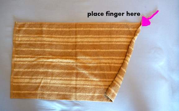 how to make a towel stingray's tail