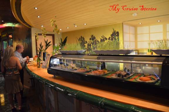 Dining - sushi cruise ship food