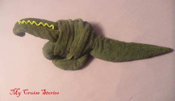 how to fold a towel dinosaur