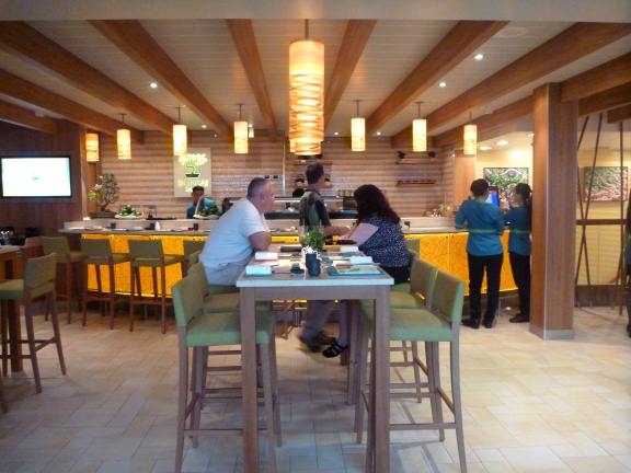 full service sushi bar on a cruise ship