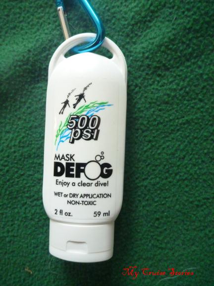 use de-fogger for clear vision when snorkeling