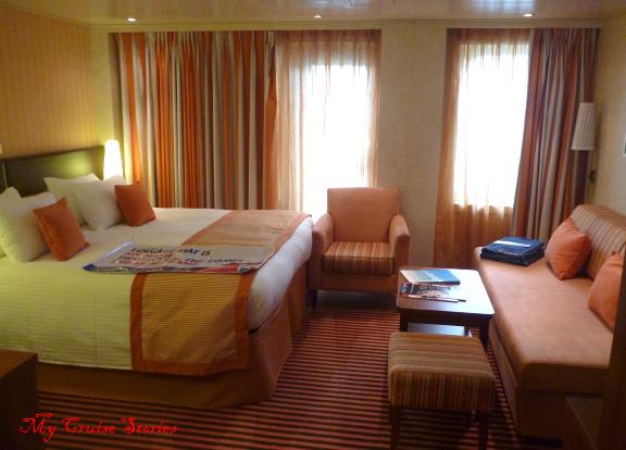 cruise ship suite cabin on Carnival Breeze