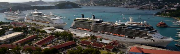 cruise ships in port