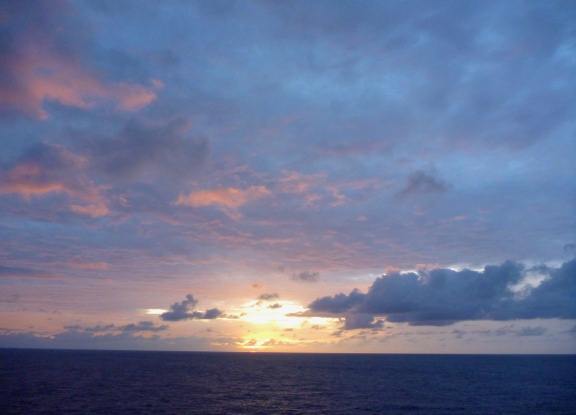 sunrise over North Atlantic 4 sunrise from the exercise track on Carnival Breeze