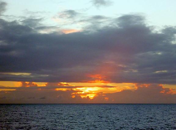 sunset over North Atlantic 2 sunset on Carnival Breeze transatlantic cruise