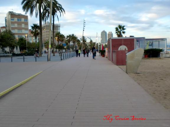 watch out for bikes on this boardwalk