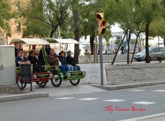 Barcelona where pedicabs rule
