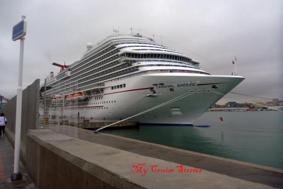 Carnival Breeze docked in Spain