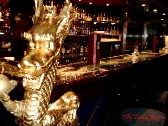 Asain themed cruise ship bar