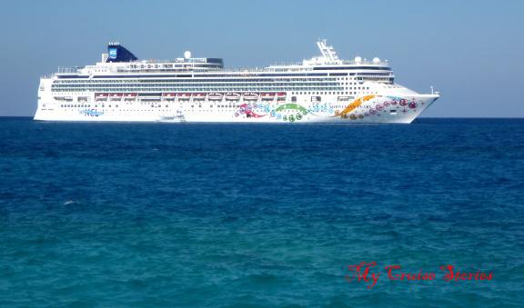 cruise ship anchored