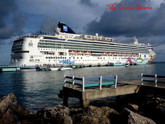 cuise ship docked in Jamaica
