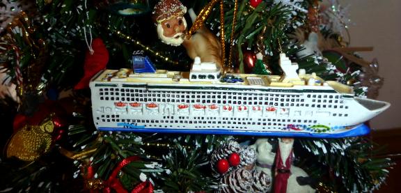 cruise ship Christmas ornament