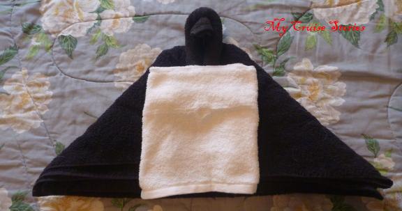 making a towel penguin