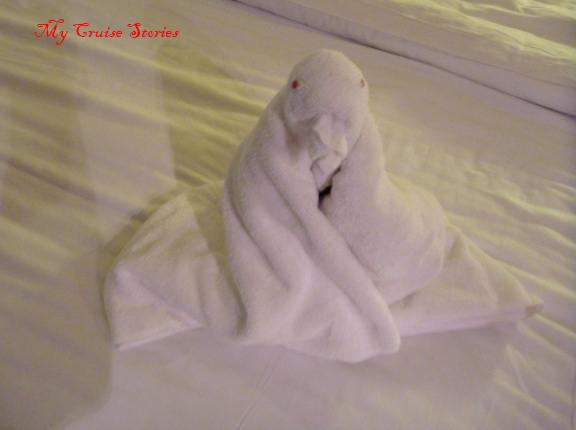 penguin made by Norwegian Pearl stateroom steward