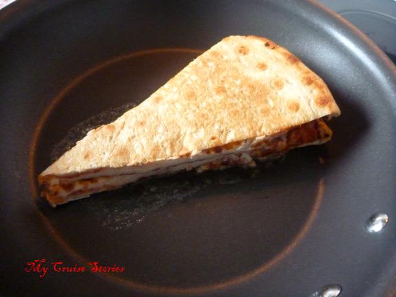 the grilled cheese pizza sandwich comes together