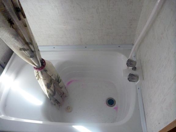 bathtub in a camper van