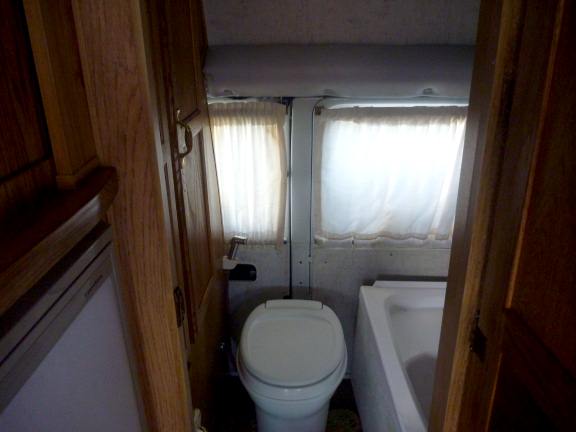 camper van with a bathroom