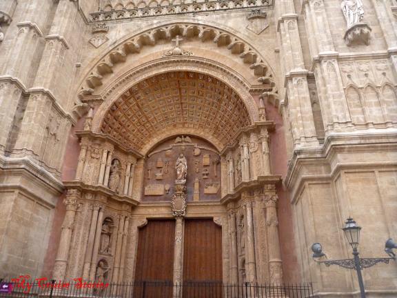 intricately decorated door