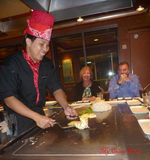 at Teppanyaki dinner is the show
