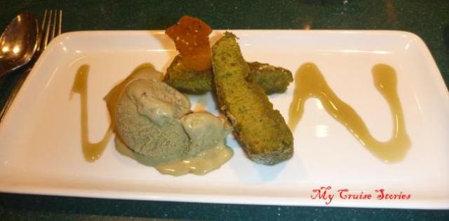 dessert at Norwegian's Teppanyaki