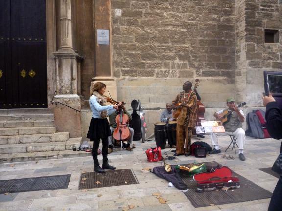 street musicians in Spain