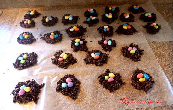 cookies all decked out with candy eggs